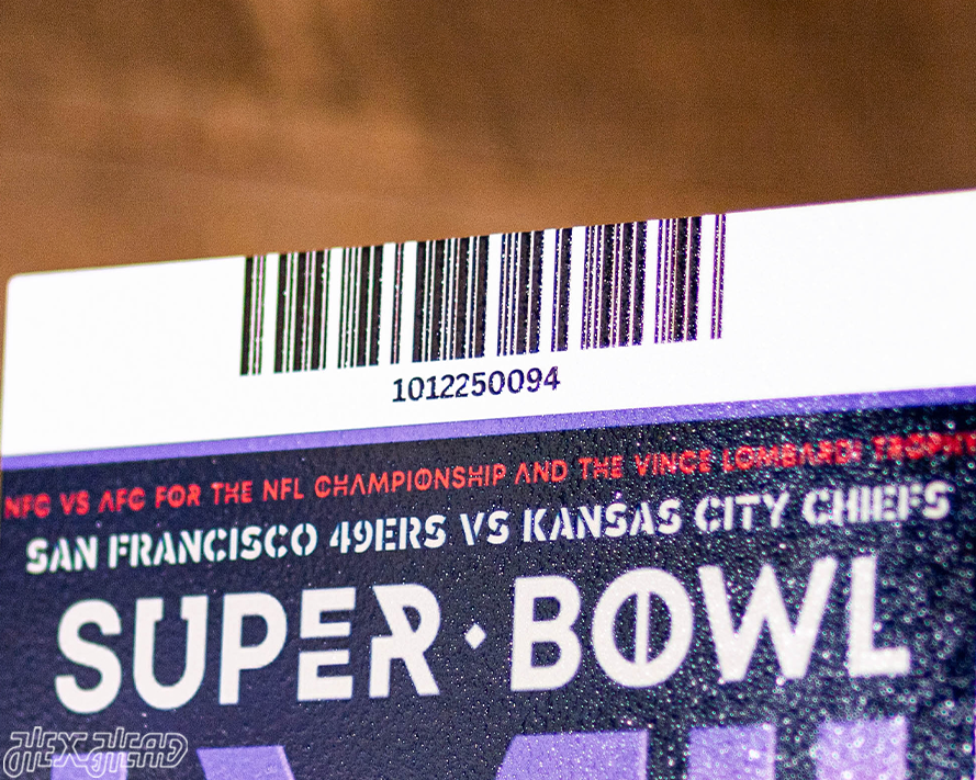 Kansas City Chiefs Super Bowl LVIII Ticket Stub Single Layer Metal Wall Art