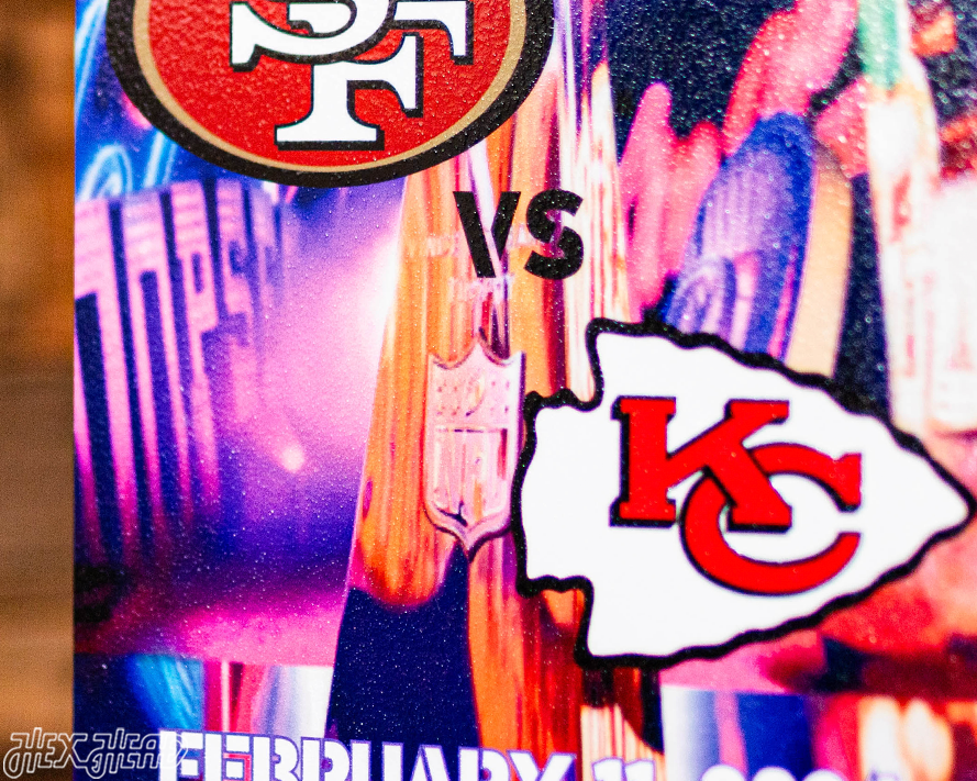 Kansas City Chiefs Super Bowl LVIII Ticket Stub Single Layer Metal Wall Art