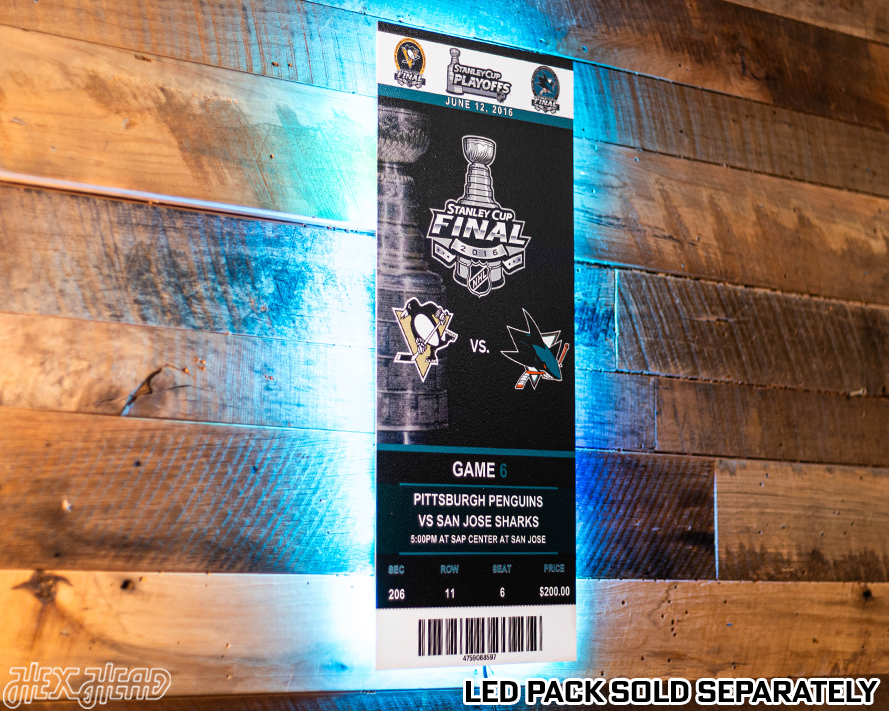 Pittsburgh Penguins 2016 Stanley Cup Ticket Stub Single Layer Metal Wall Art