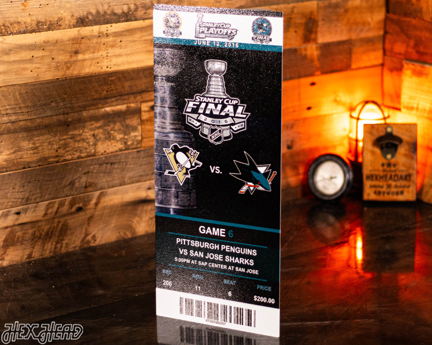 Pittsburgh Penguins 2016 Stanley Cup Ticket Stub Single Layer Metal Wall Art