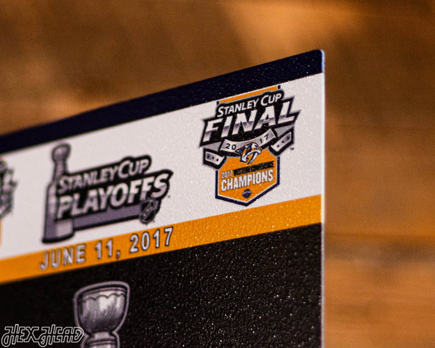 Pittsburgh Penguins 2017 Stanley Cup Ticket Stub Single Layer Metal Wall Art