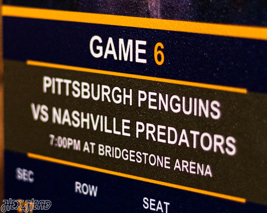 Pittsburgh Penguins 2017 Stanley Cup Ticket Stub Single Layer Metal Wall Art