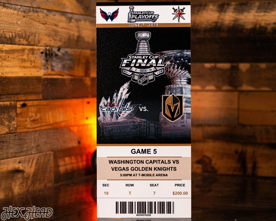 Washington Capitals 2018 Stanley Cup Ticket Stub Single Layer Metal Wall Art