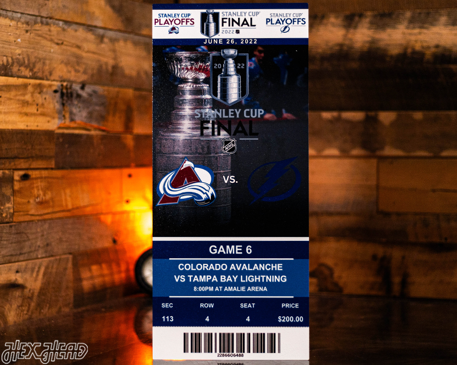 Colorado Avalanche 2022 Stanley Cup Ticket Stub Single Layer Metal Wall Art