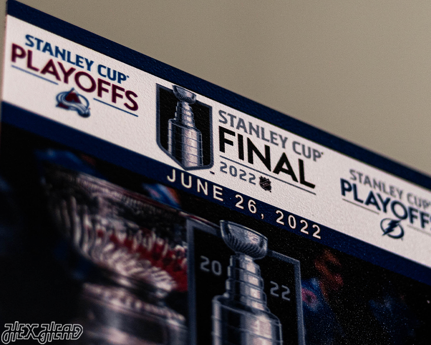 Colorado Avalanche 2022 Stanley Cup Ticket Stub Single Layer Metal Wall Art