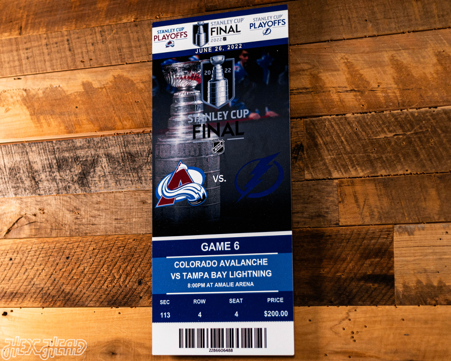 Colorado Avalanche 2022 Stanley Cup Ticket Stub Single Layer Metal Wall Art