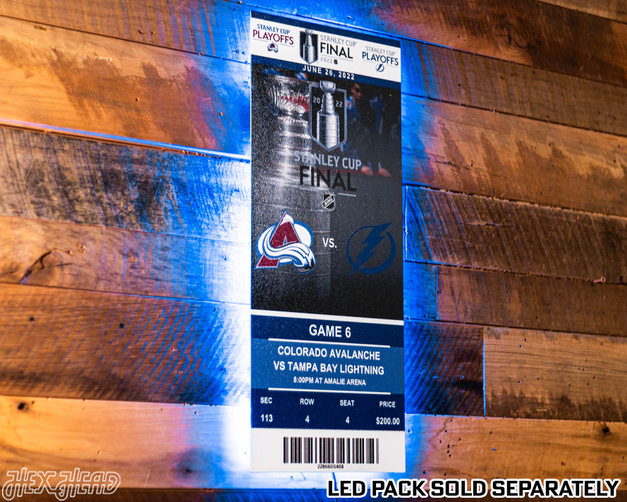 Colorado Avalanche 2022 Stanley Cup Ticket Stub Single Layer Metal Wall Art
