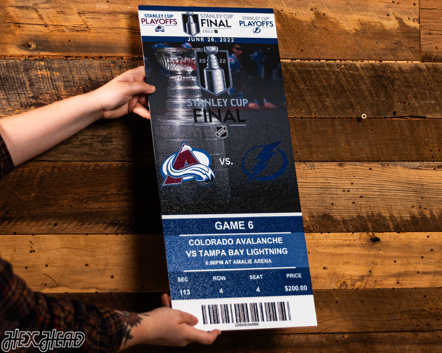Colorado Avalanche 2022 Stanley Cup Ticket Stub Single Layer Metal Wall Art