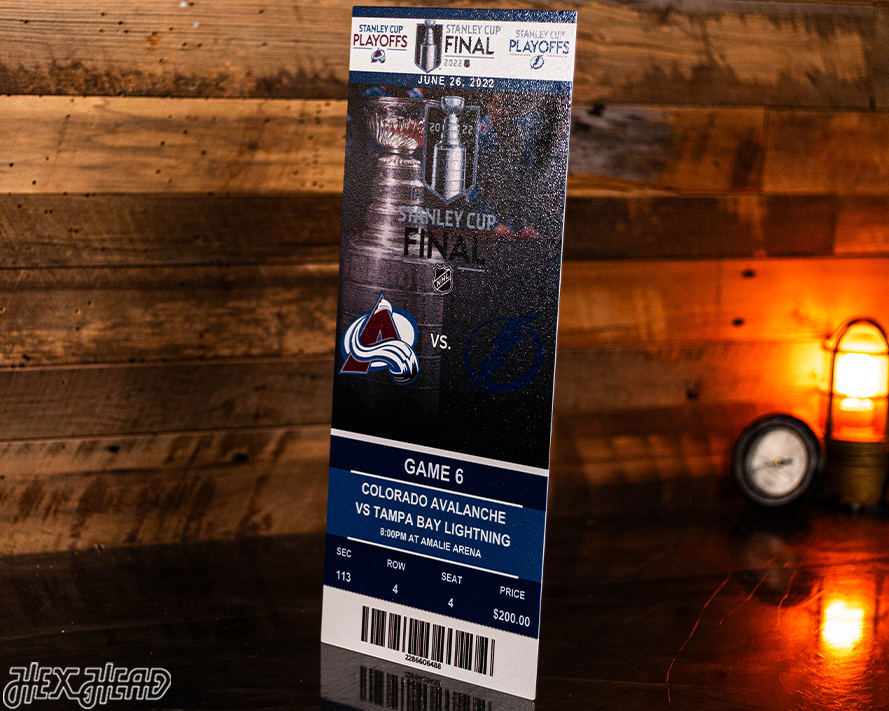 Colorado Avalanche 2022 Stanley Cup Ticket Stub Single Layer Metal Wall Art