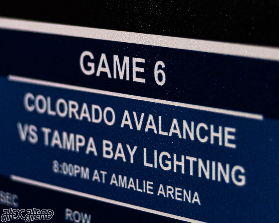 Colorado Avalanche 2022 Stanley Cup Ticket Stub Single Layer Metal Wall Art