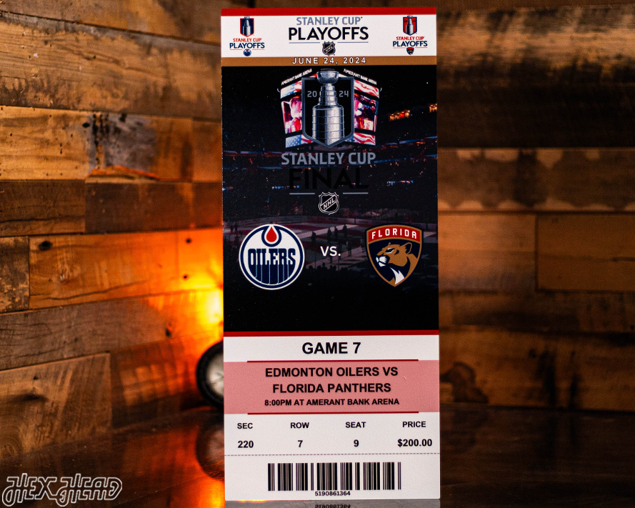 Florida Panthers 2024 Stanley Cup Ticket Stub Single Layer Metal Wall Art