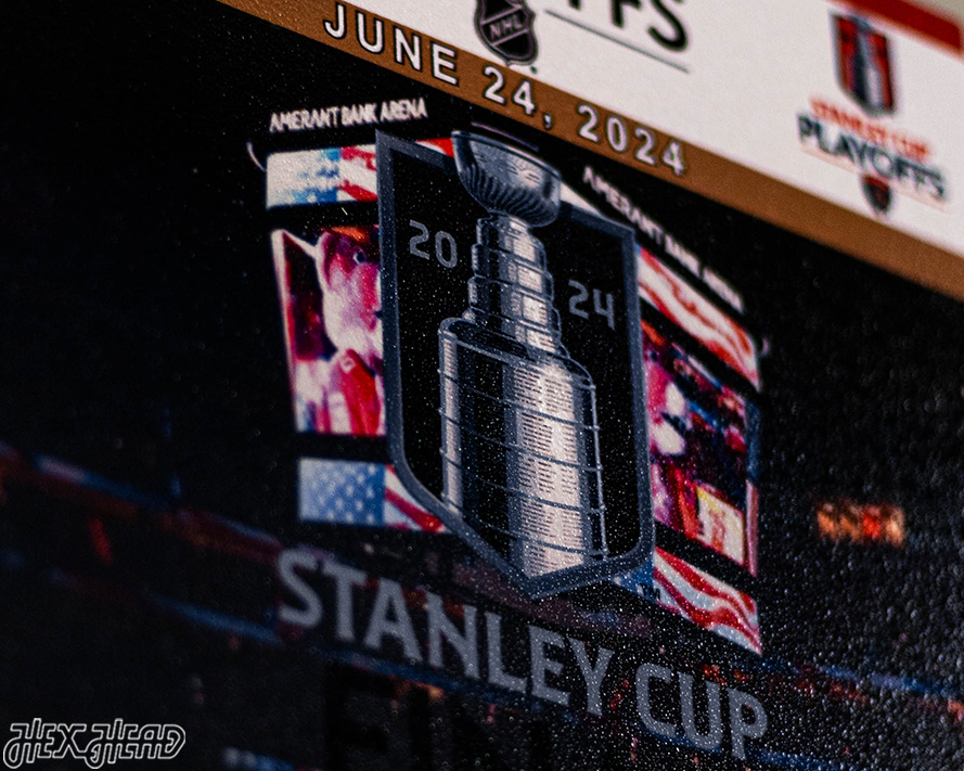 Florida Panthers 2024 Stanley Cup Ticket Stub Single Layer Metal Wall Art