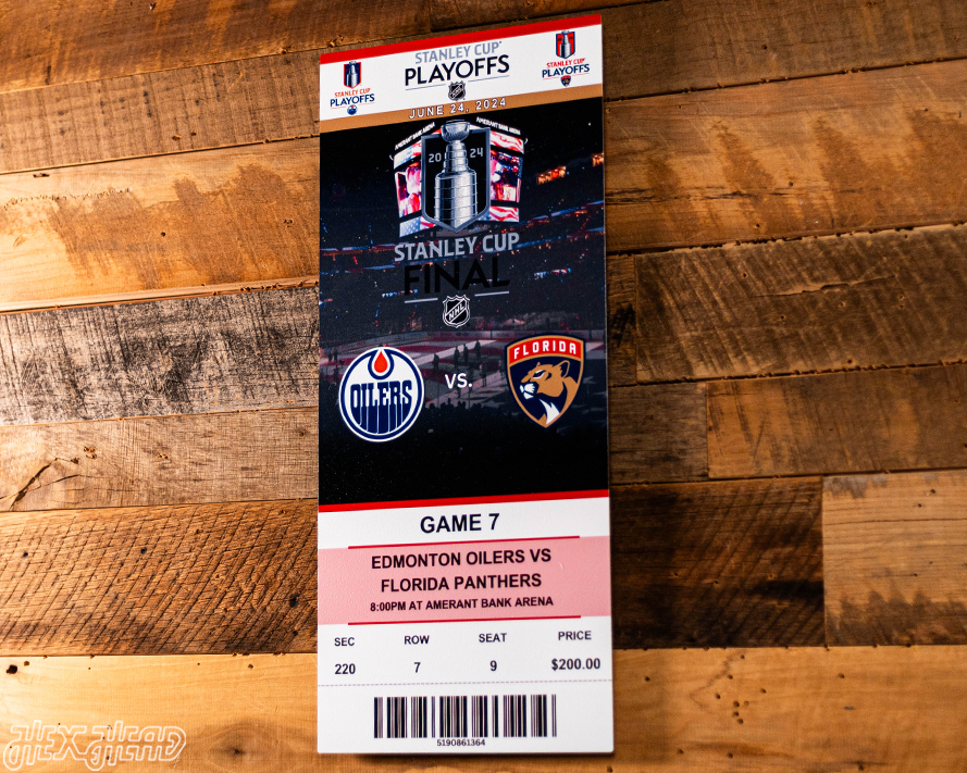 Florida Panthers 2024 Stanley Cup Ticket Stub Single Layer Metal Wall Art