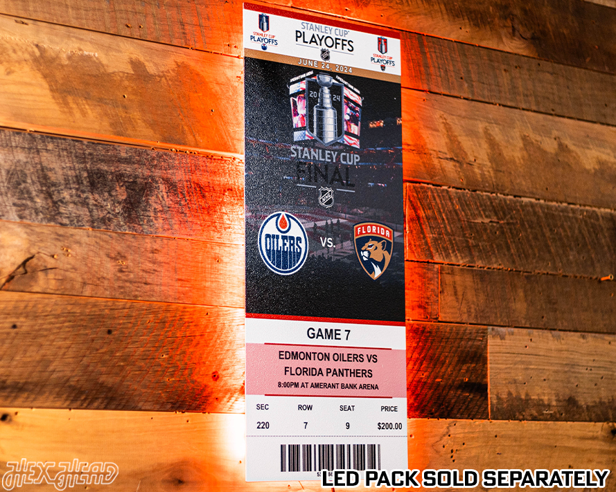 Florida Panthers 2024 Stanley Cup Ticket Stub Single Layer Metal Wall Art
