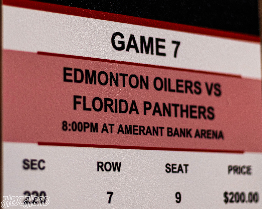 Florida Panthers 2024 Stanley Cup Ticket Stub Single Layer Metal Wall Art