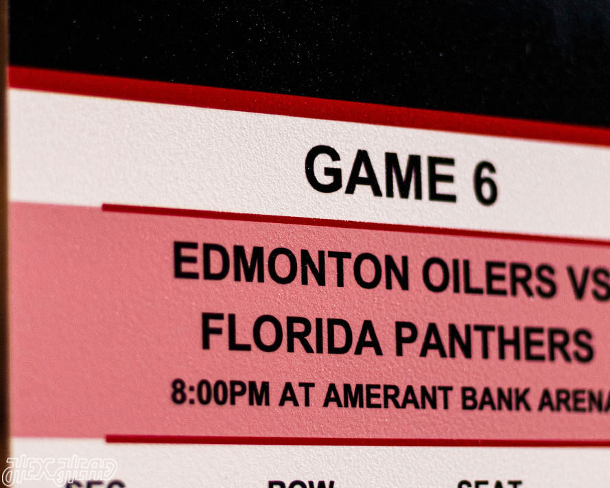 Florida Panthers 2025 Stanley Cup Ticket Stub Single Layer Metal Wall Art