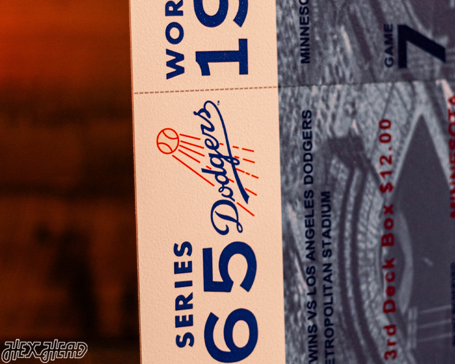 Los Angeles Dodgers 1965 World Series Ticket Stub Single Layer Metal Wall Art