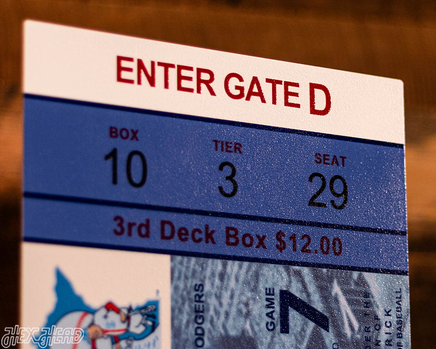 Los Angeles Dodgers 1965 World Series Ticket Stub Single Layer Metal Wall Art