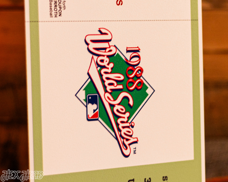 Los Angeles Dodgers 1988 World Series Ticket Stub Single Layer Metal Wall Art