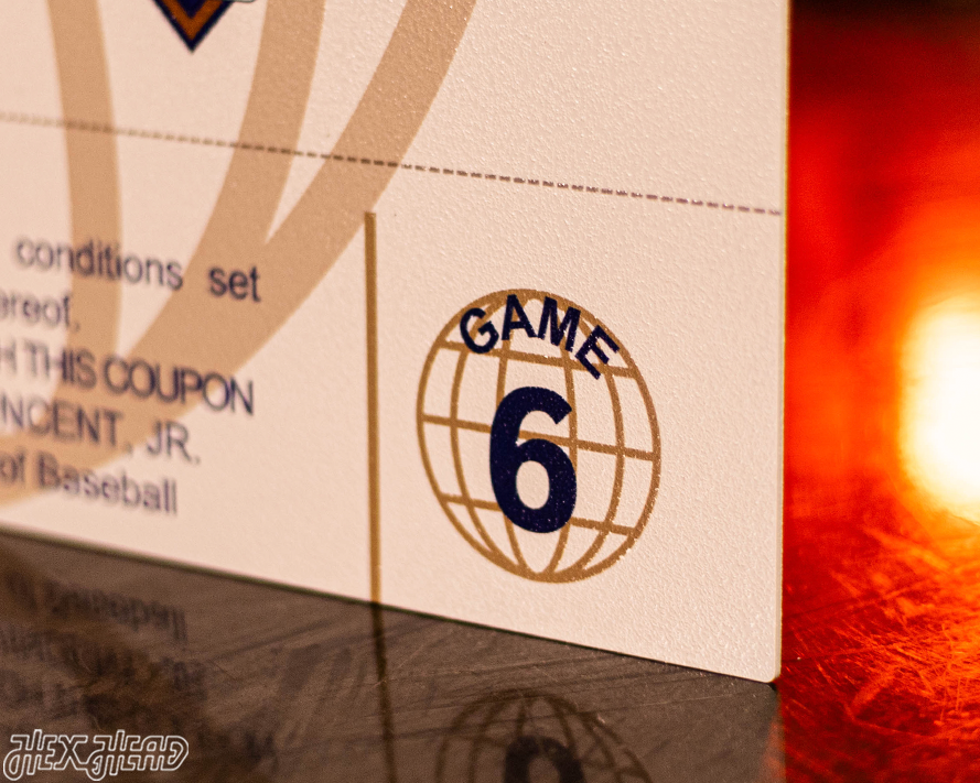 Toronto Blue Jays 1992 World Series Ticket Stub Single Layer Metal Wall Art