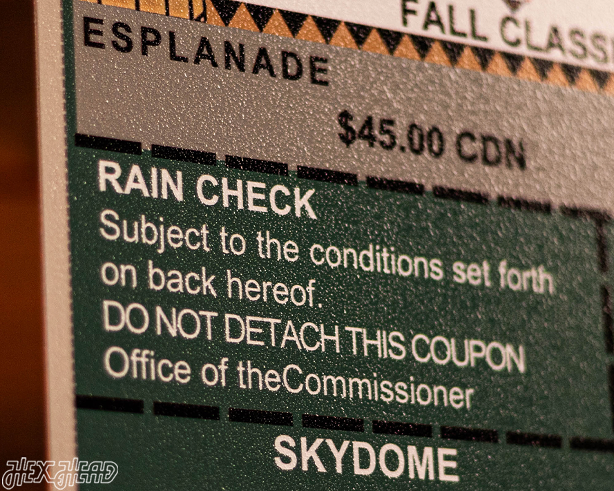 Toronto Blue Jays 1993 World Series Ticket Stub Single Layer Metal Wall Art