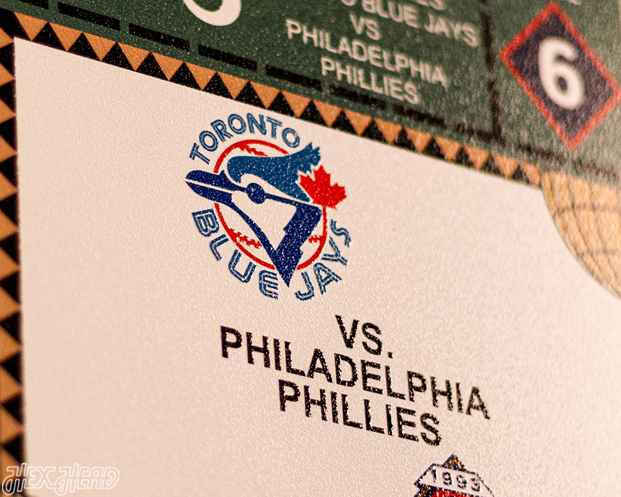 Toronto Blue Jays 1993 World Series Ticket Stub Single Layer Metal Wall Art