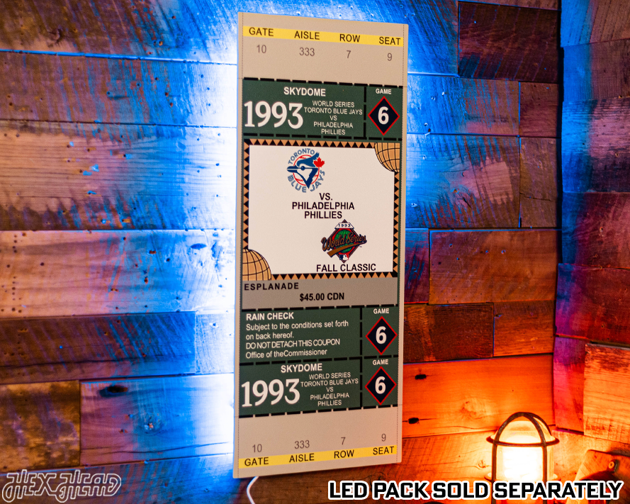 Toronto Blue Jays 1993 World Series Ticket Stub Single Layer Metal Wall Art