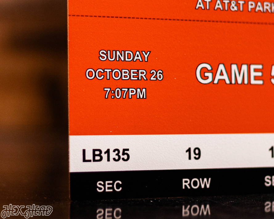 San Francisco Giants 2014 World Series Ticket Stub Single Layer Metal Wall Art