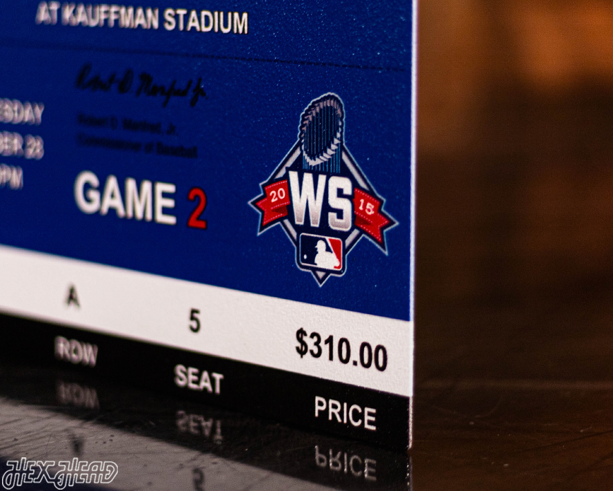 Kansas City Royals 2015 World Series Ticket Stub Single Layer Metal Wall Art