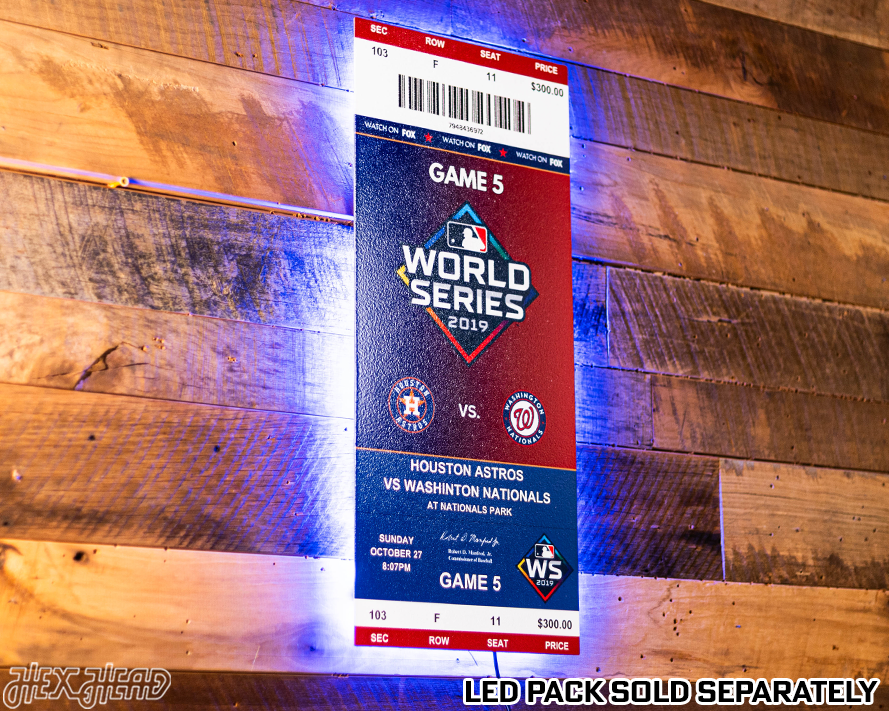 Washington Nationals 2019 World Series Ticket Stub Single Layer Metal Wall Art