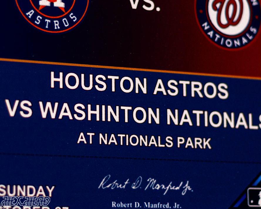 Washington Nationals 2019 World Series Ticket Stub Single Layer Metal Wall Art