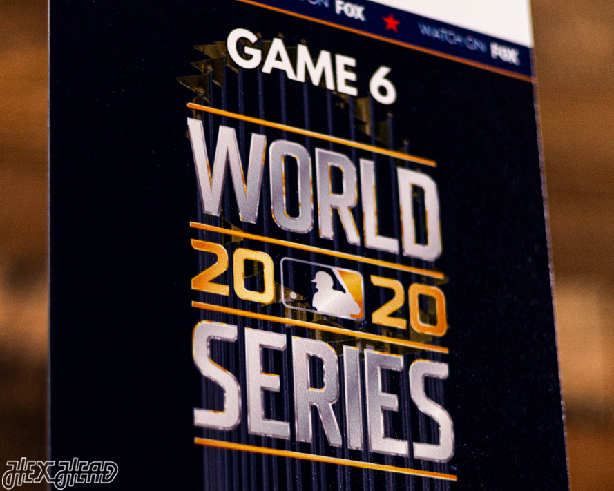 Los Angeles Dodgers 2020 World Series Ticket Stub Single Layer Metal Wall Art