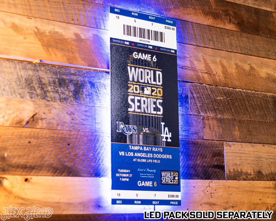 Los Angeles Dodgers 2020 World Series Ticket Stub Single Layer Metal Wall Art