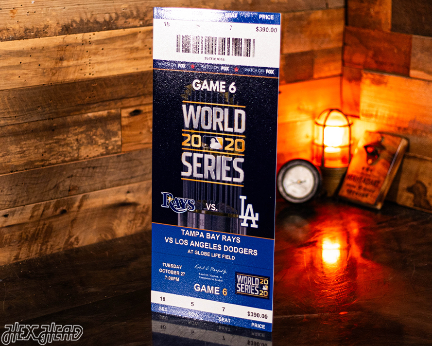 Los Angeles Dodgers 2020 World Series Ticket Stub Single Layer Metal Wall Art