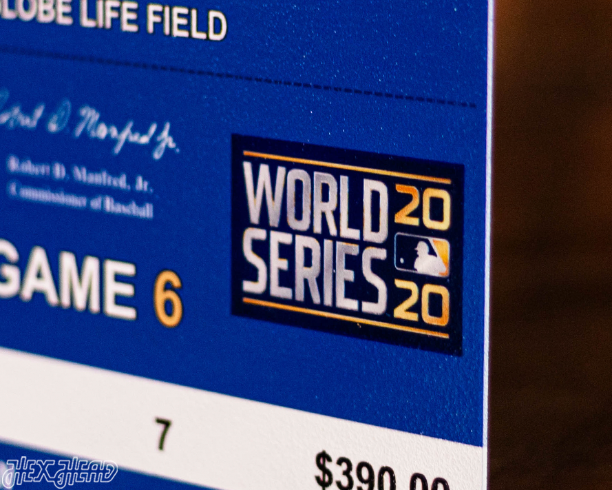 Los Angeles Dodgers 2020 World Series Ticket Stub Single Layer Metal Wall Art