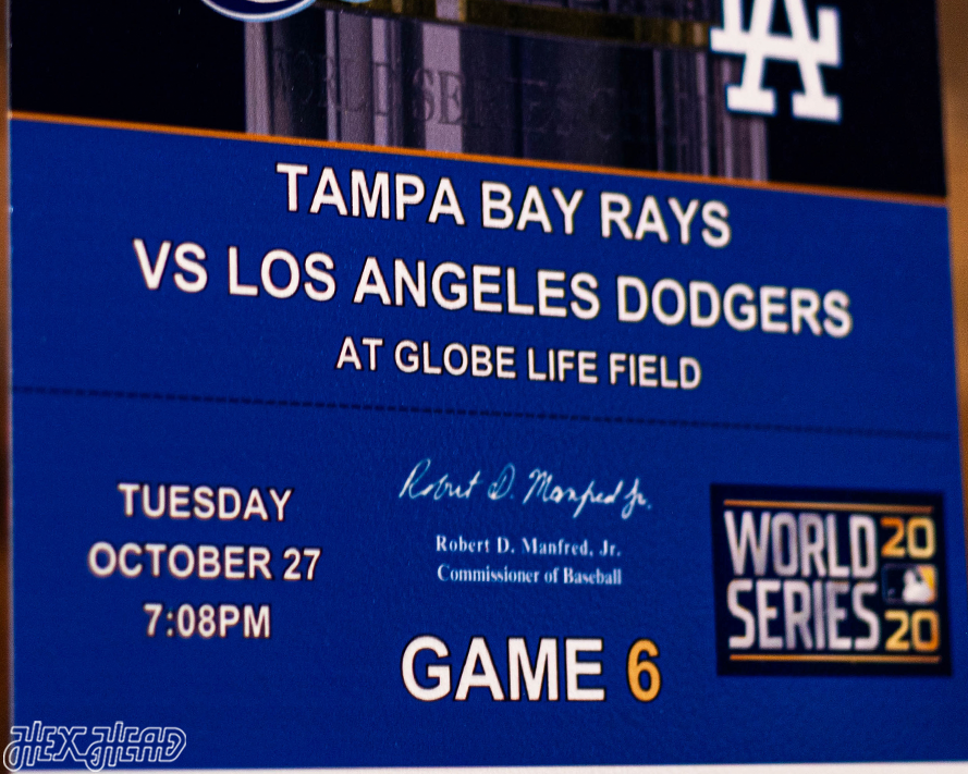 Los Angeles Dodgers 2020 World Series Ticket Stub Single Layer Metal Wall Art