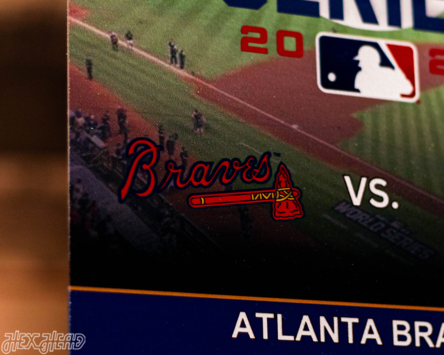 Atlanta Braves 2021 World Series Ticket Stub Single Layer Metal Wall Art