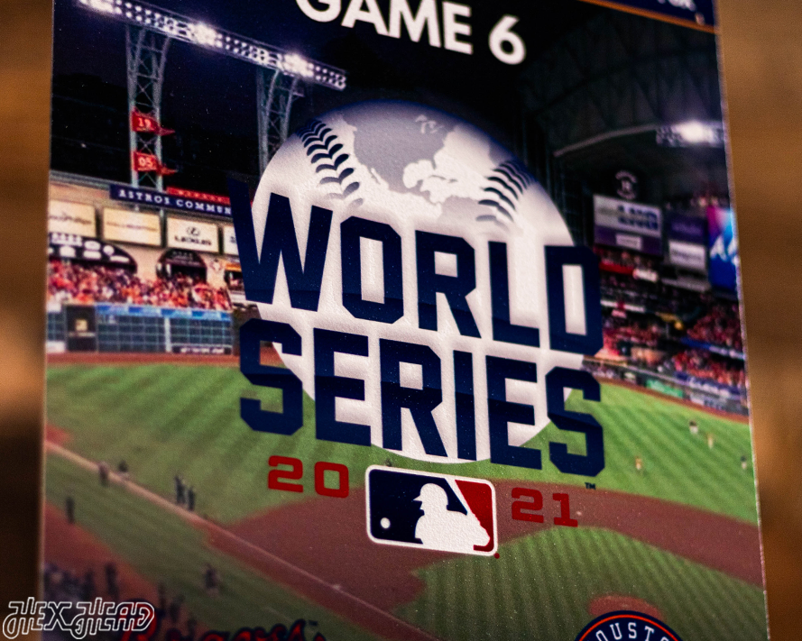 Atlanta Braves 2021 World Series Ticket Stub Single Layer Metal Wall Art