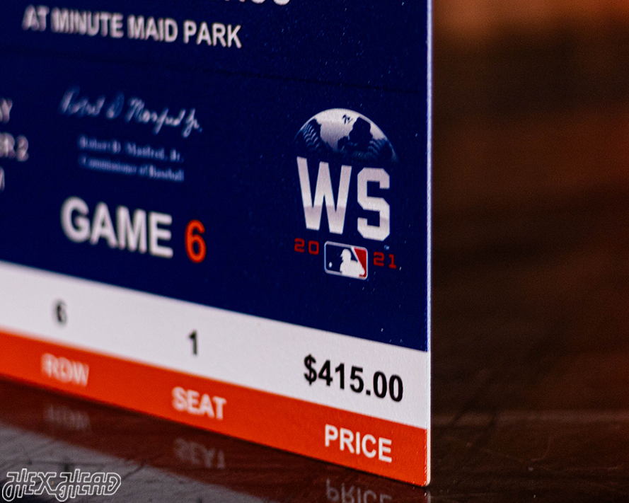 Atlanta Braves 2021 World Series Ticket Stub Single Layer Metal Wall Art