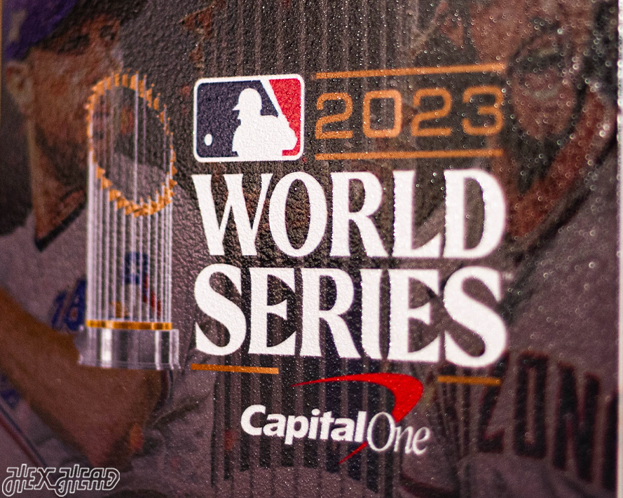 Texas Rangers 2023 World Series Ticket Stub Single Layer Metal Wall Art