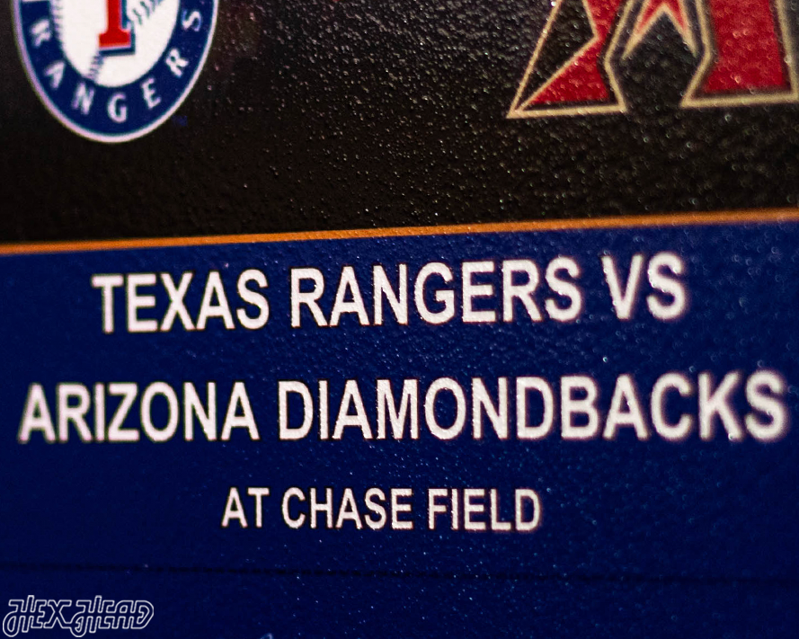 Texas Rangers 2023 World Series Ticket Stub Single Layer Metal Wall Art
