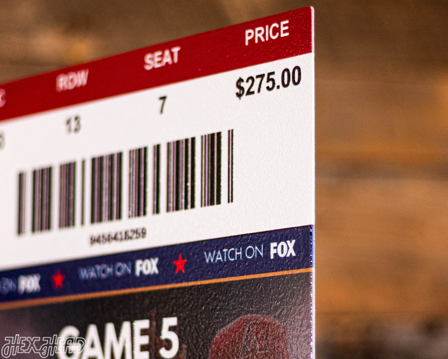 Texas Rangers 2023 World Series Ticket Stub Single Layer Metal Wall Art