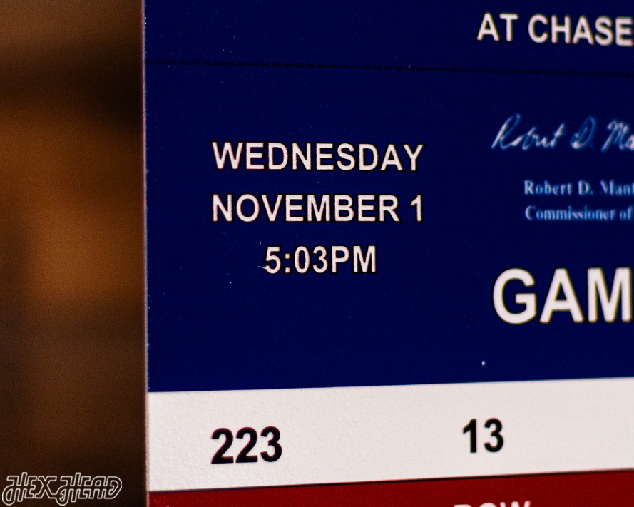 Texas Rangers 2023 World Series Ticket Stub Single Layer Metal Wall Art