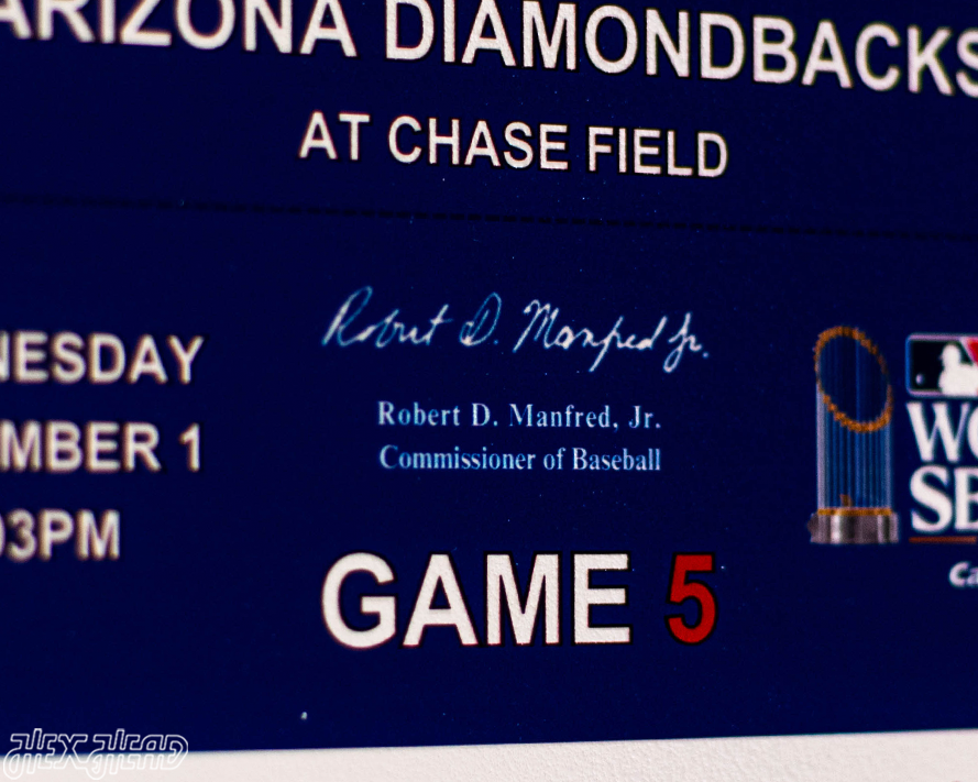 Texas Rangers 2023 World Series Ticket Stub Single Layer Metal Wall Art