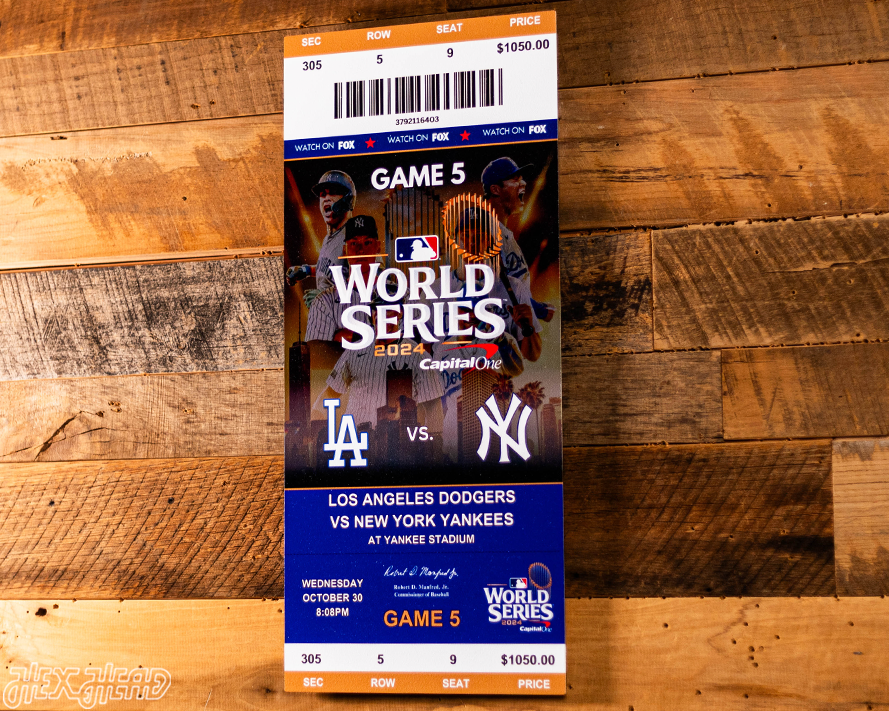 Los Angeles Dodgers 2024 World Series Ticket Stub Single Layer Metal Wall Art