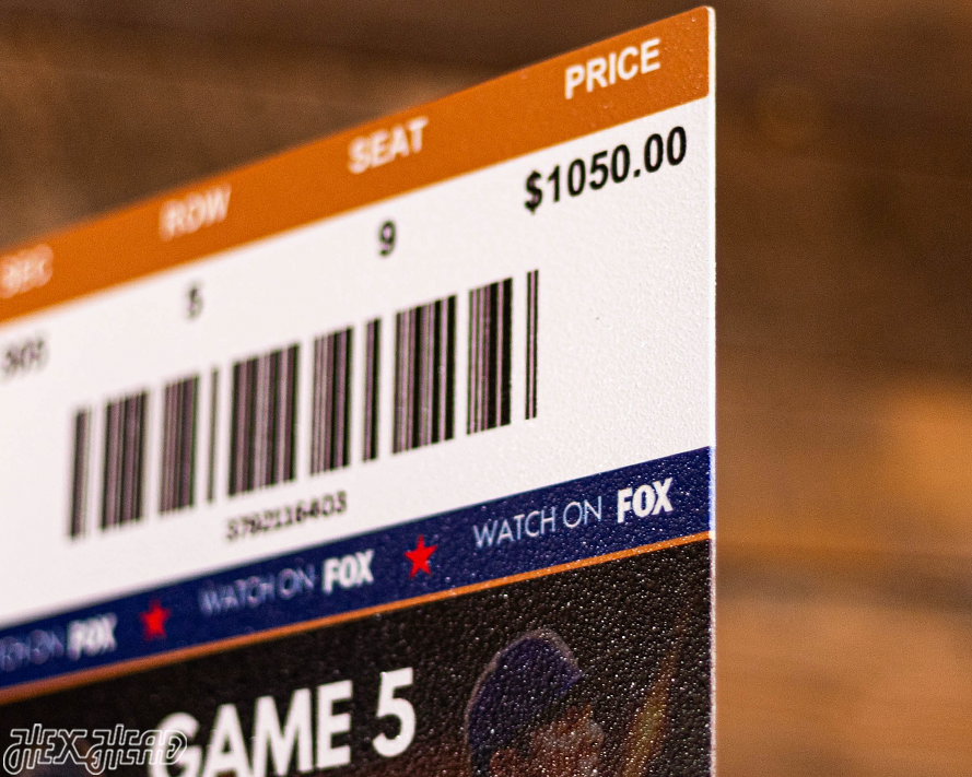 Los Angeles Dodgers 2024 World Series Ticket Stub Single Layer Metal Wall Art