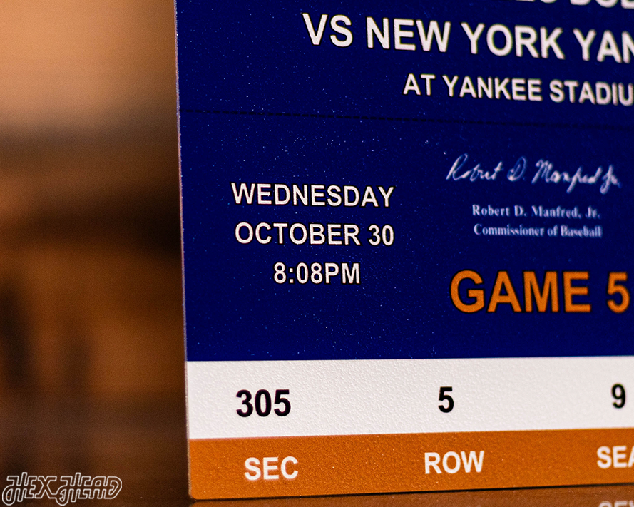 Los Angeles Dodgers 2024 World Series Ticket Stub Single Layer Metal Wall Art