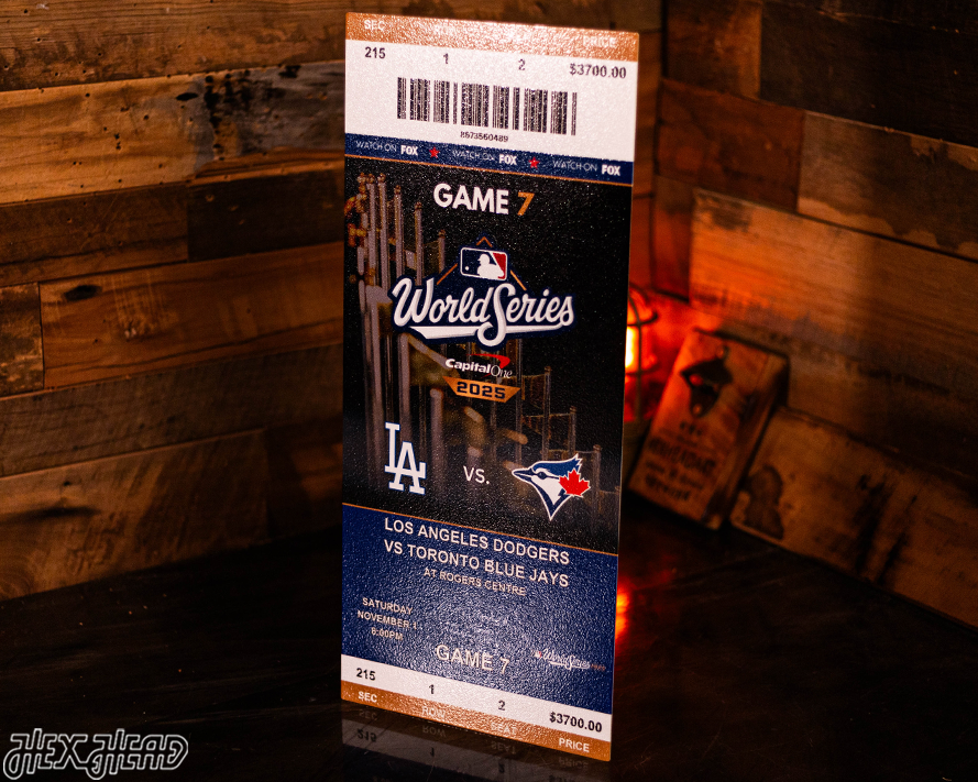 Los Angeles Dodgers 2025 World Series Ticket Stub Single Layer Metal Wall Art