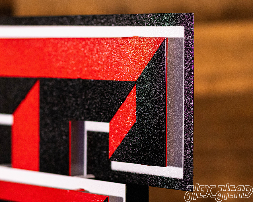 Texas Tech Red Raiders "DOUBLE T" 3D Vintage Metal Wall Art