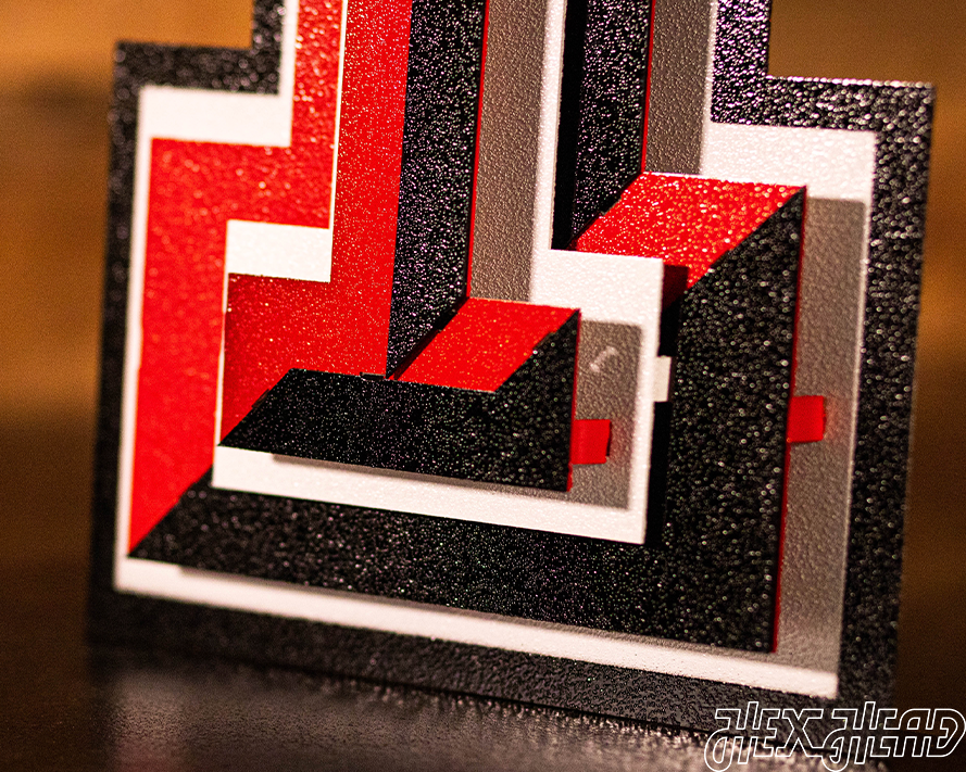 Texas Tech Red Raiders "DOUBLE T" 3D Vintage Metal Wall Art